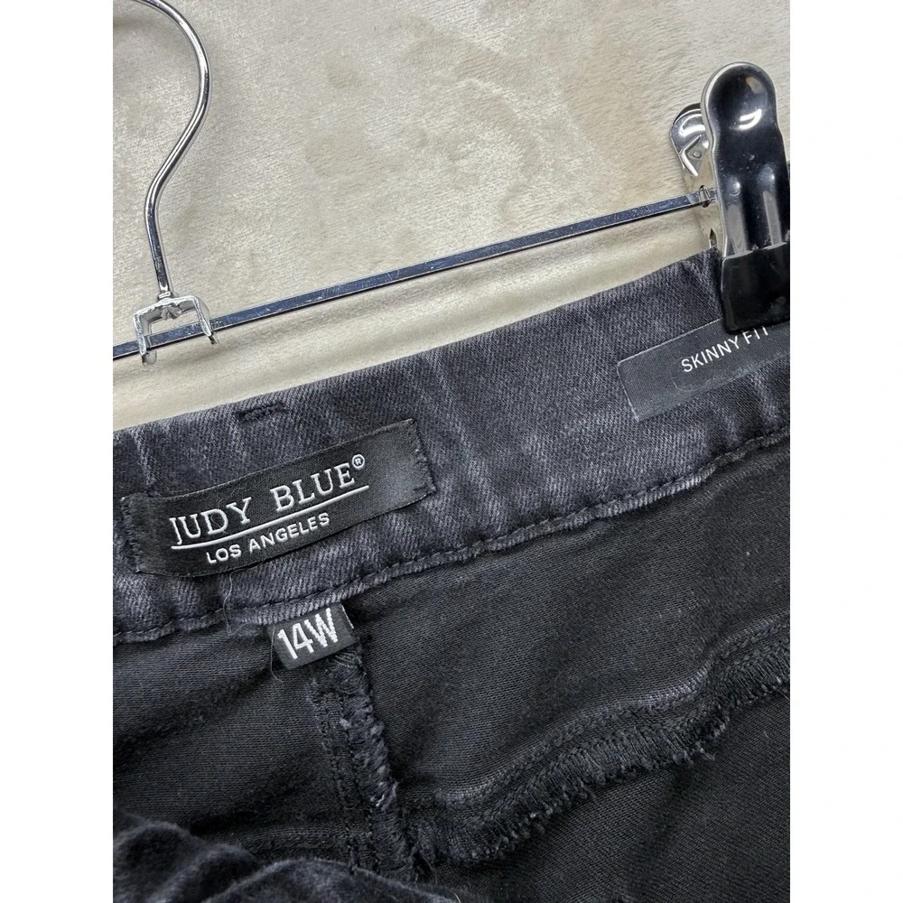 Judy Blue Jeggings 14W Black Pull On Skinny Jeans High Stretch Plus Size JB88263